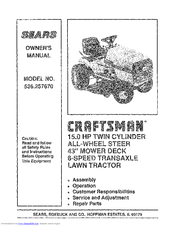 CRAFTSMAN 536.257670 Owner's Manual