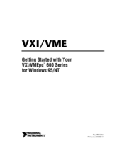 National Instruments VXI/VMEpc 600 series Getting Started Manual
