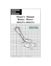Honda HRM21PVA Owner's Manual