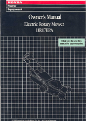 Honda HR17EPA Owner's Manual