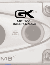 Gallien-Krueger MB2 500 Owner's Manual
