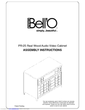 Bell'O PR-25 Assembly Instructions Manual
