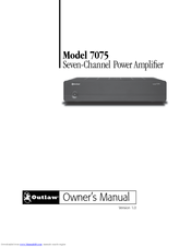 Outlaw Model 7200 Owner's Manual