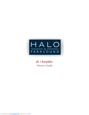 Parasound HALO JC I Owner's Manual