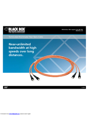 Black Box Terminated Multimode Fiber Optic Cable Technical Specifications