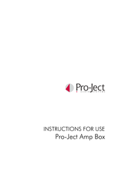 Pro-Ject Audio Systems Amp Box Instructions For Use