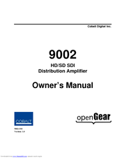 Cobalt Digital Inc 9002 Owner's Manual