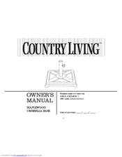 Country Living D71 M80786 Owner's Manual