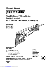 Craftsman 315.171071 Owner's Manual