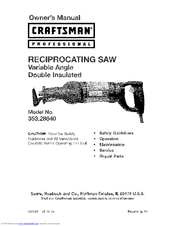 Craftsman 353.28640 Owner's Manual