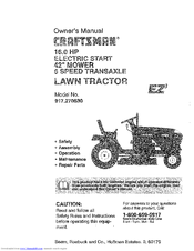 CRAFTSMAN 917.270($30 Owner's Manual