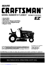 CRAFTSMAN EZ3 917.259547 Owner's Manual