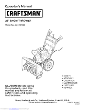 CRAFTSMAN 247.881900 Operator's Manual