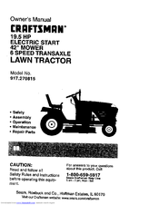 CRAFTSMAN 917.270815 Owner's Manual