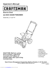 Craftsman 247.887791 Operator's Manual