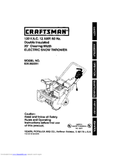 CRAFTSMAN 536.882091 Operating Instructions Manual