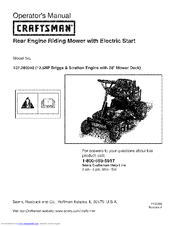 Craftsman 107.280340 Operator's Manual