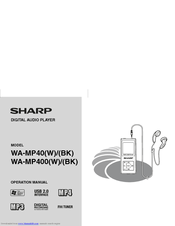 Sharp WA-MP40W Operation Manual