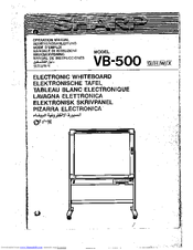 Sharp VB500 Operation Manual