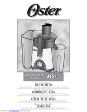 Oster 3157 Instruction Manual