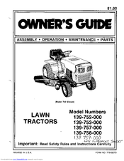 MTD 139-753-000 Owner's Manual