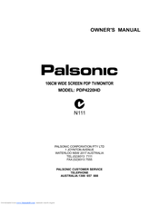 Palsonic PDP4220HD Owner's Manual