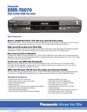 Panasonic DMR-T6070 Specifications