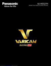 Panasonic Varicam AJ-HDC27H Manual