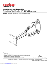 PEERLESS D-LA-100S  and assembly Installation And Assembly Manual