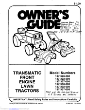 MTD 137-320-000 Owner's Manual