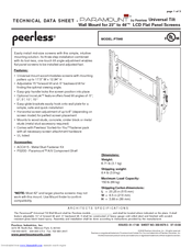 PEERLESS PARAMOUNT PT640  and assembly Technical Data Sheet