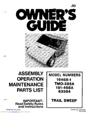 Mtd 191-468A Owner's Manual