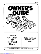 MTD 190-560-000 Owner's Manual