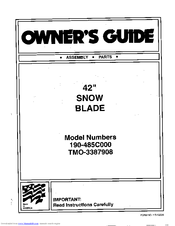 MTD 190-485C000 Owner's Manual