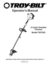 Troy-Bilt AST TB75SS Operator's Manual