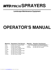 MTD Pro SY100PE Operator's Manual