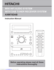 Hitachi AXM75DAB Instruction Manual