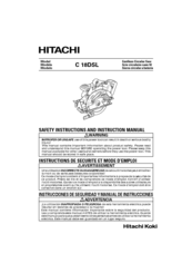 Hitachi C 18DSL Instruction Manual