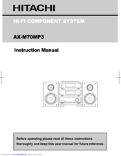 Hitachi AX-M70MP3 Instruction Manual