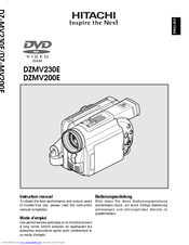 Hitachi DZMV200E Instruction Manual