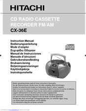 Hitachi CX-36E Instruction Manual