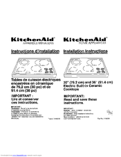 KitchenAid KECC501BBL2 Installation Instructions Manual