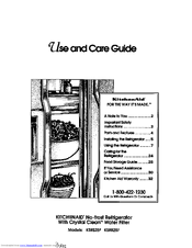 Kitchenaid KSRS25F Use & Care Manual
