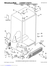 KitchenAid KSRG25FKWH16 Parts List