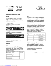 Focusrite OctoPre Digital Option Operation Operation Manual