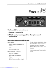 Focusrite Green 2 focus EQ Product Information