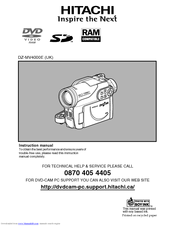 Hitachi DZ-MV4000E Instruction Manual