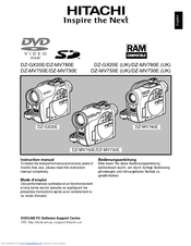 Hitachi DZ-GX20E Instruction Manual