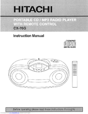 Hitachi CX-76G Instruction Manual