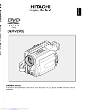 Hitachi DZMV270E Instruction Manual